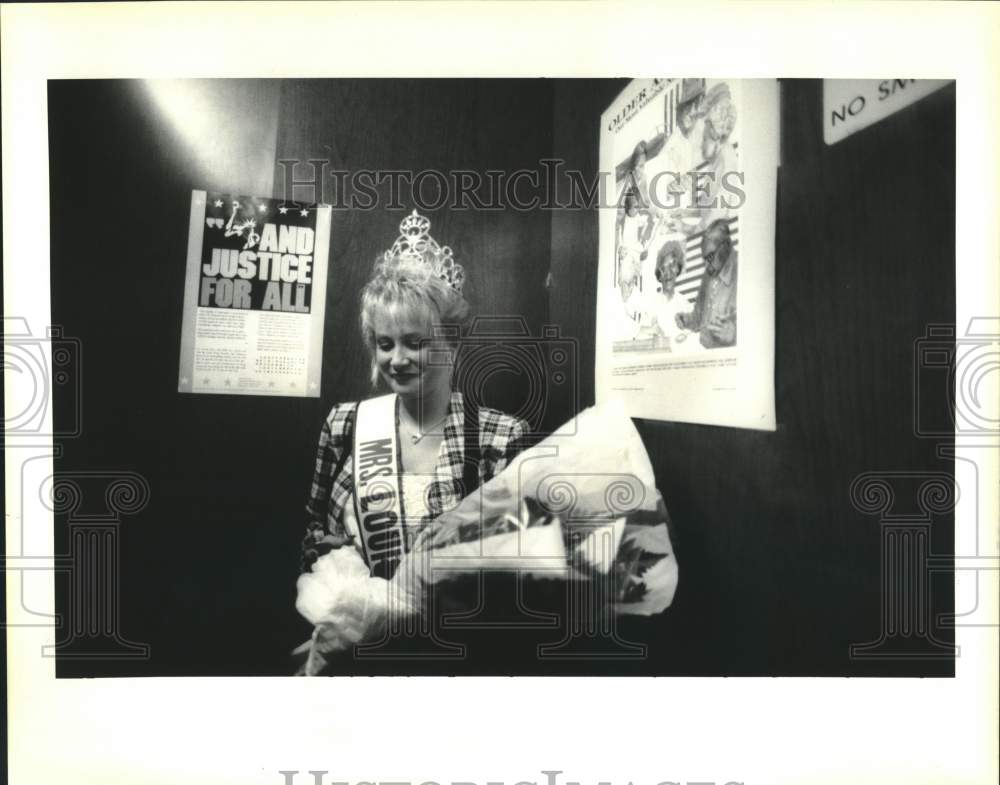 1992 Press Photo Denise Isabell, Mrs. Louisiana, to Compete in Mrs. America - Historic Images