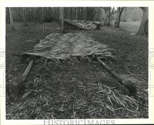 1993 Press Photo "Replica" Islenos huts at Jean Lafitte National Historical Park - Historic Images