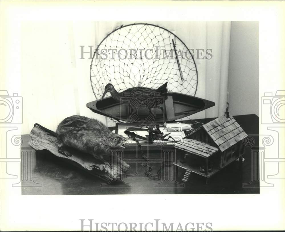 1990 Press Photo Museum exhibit depicting the lifestyle of the Islenos - Historic Images