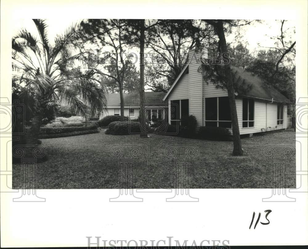 1988 Press Photo Housing - The Goldsmith backyard in River Ridge - Historic Images