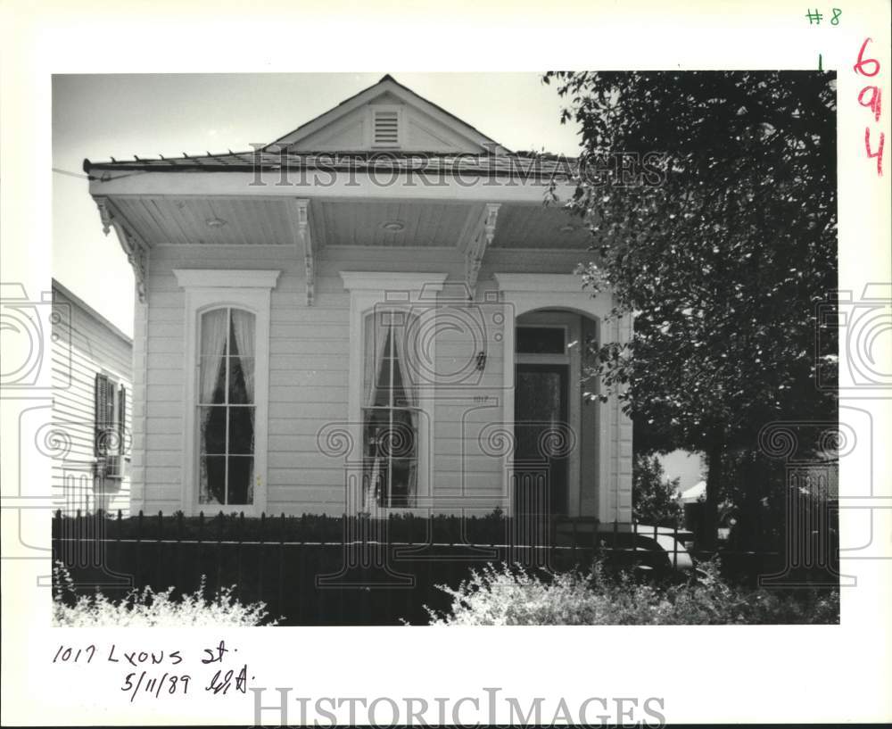 1989 Press Photo Property at 1017 Lyons Street - Historic Images