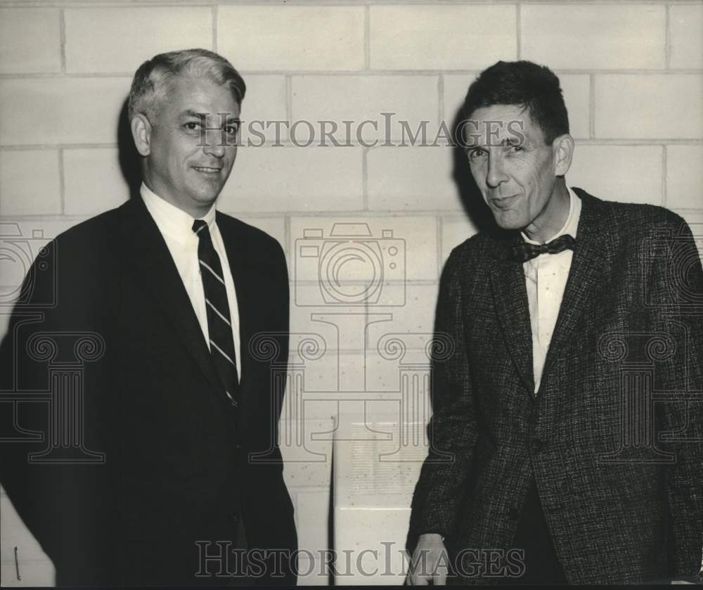 1964 Dr. John Hampton with Dr. Eb Girvin of Southwestern University-Historic Images