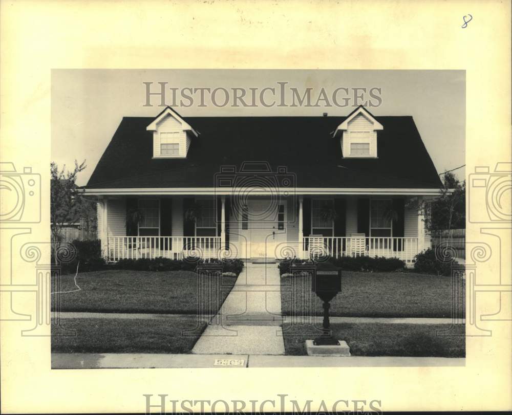 1990 Press Photo Housing - Exterior of the house at 5309 Toby Lane, Metairie - Historic Images