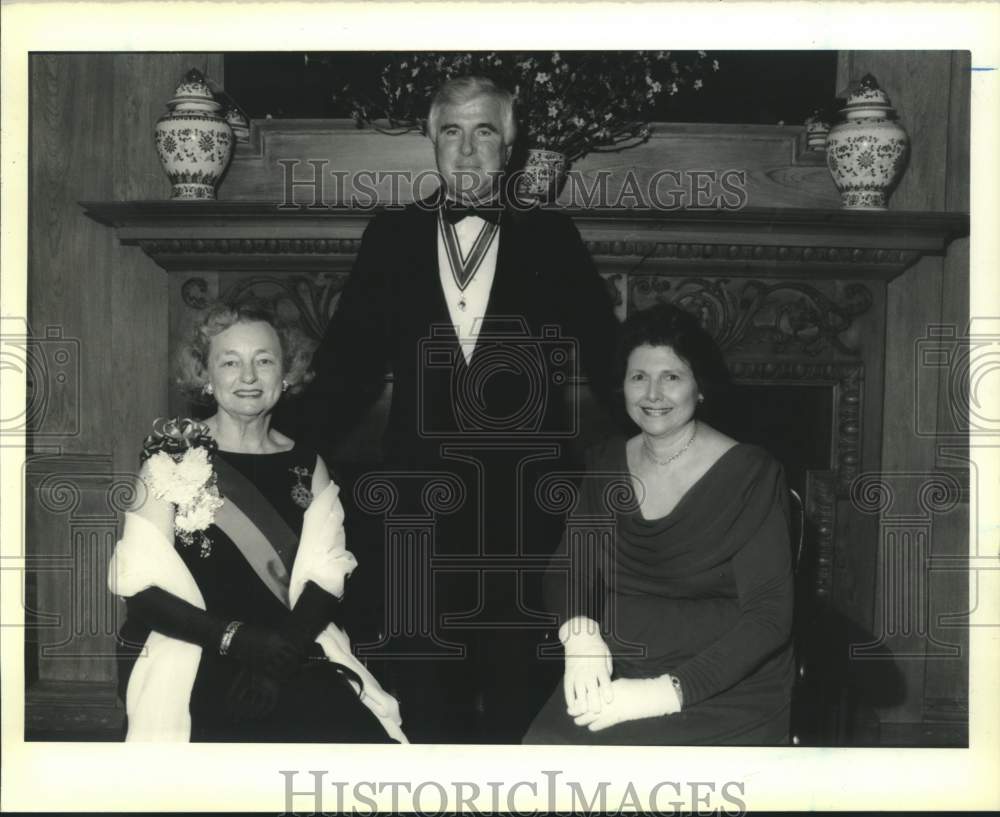 1990 Press Photo Dignitaries at the Louisiana Historical Society Gala. - Historic Images