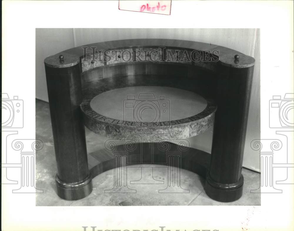 1992 Press Photo A finished desk piece by Furniture Designer Jean Kelly - Historic Images