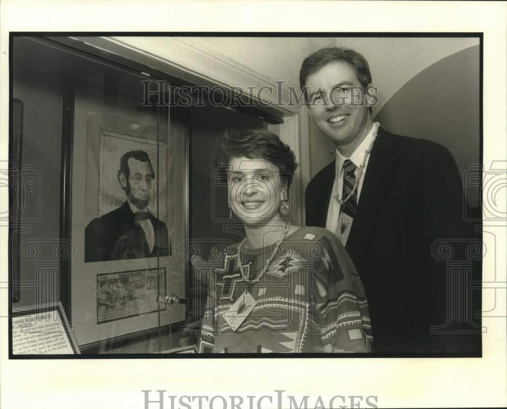 1991 Press Photo Ashley Keller, John J. Kelly, III at La Science Museum - Historic Images