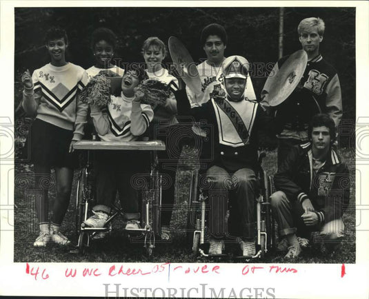 1987 Press Photo Deb Arguello & Isaac Miller, Special Ed Students- Higgins High - Historic Images