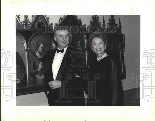 1989 Press Photo Tommy Keller & Abby Catledge attending a benefit gala dinner - Historic Images