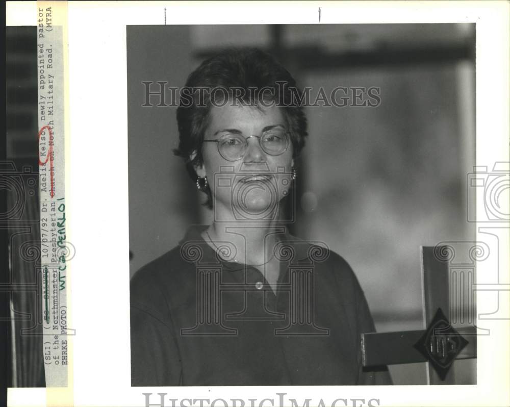 1992 Press Photo Dr. Adelia Kelso, pastor Northminster Presbyterian Church - Historic Images