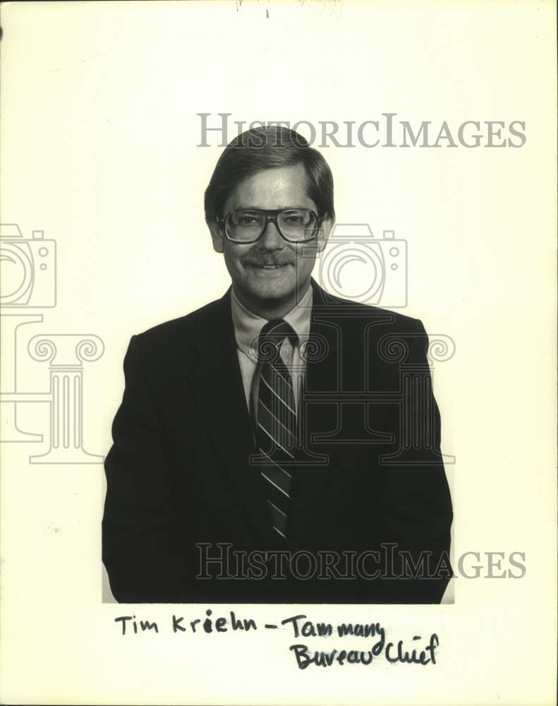 1986 Press Photo Tim Kriehn- Tammany Bureau Chief - Historic Images