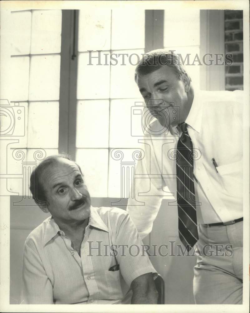 1987 Press Photo Emmett Johnson &amp; Bob Brieger star in &quot;Show Biz&quot; - Historic Images