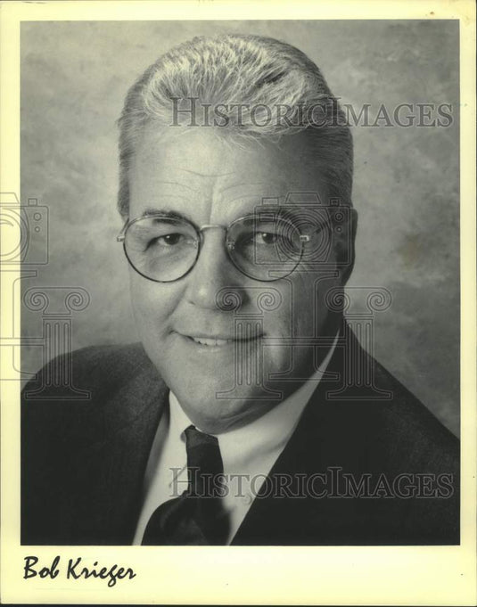 1990 Press Photo Bob Krieger, Ch. 6 Anchorman - Historic Images
