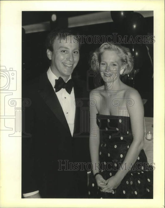 1989 Press Photo Thomas Krentel & Catherine Lipscomb- Le Bon Temps Society party - Historic Images