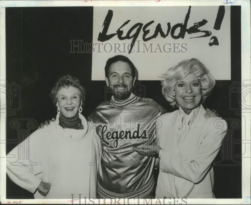 1993 Press Photo Mary Martin, James Kirkwood (author), and Carol Channing - Historic Images