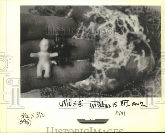 1992 Press Photo Schwemann's Market Provides Black & White Babies For King Cake - Historic Images