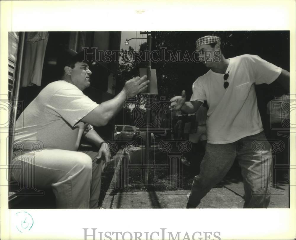 1994 Press Photo &quot;Kingfish&quot; Movie Actors John Goodman &amp; Matt Craven, New Orleans - Historic Images