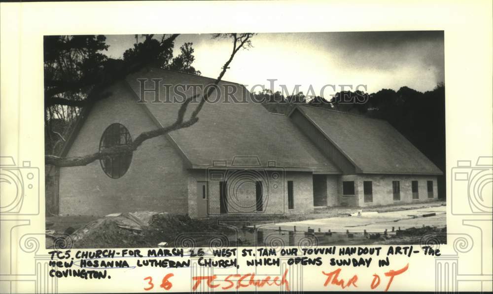 1987 Press Photo The new Louisiana Lutheran Church in Covington - Historic Images