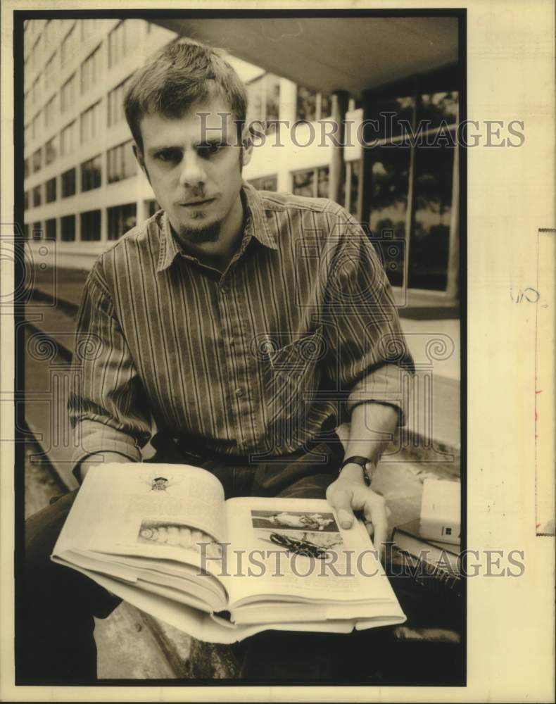 1989 Press Photo New Orleans-Alejandro Kuprain Tulane Foreign student from Spain - Historic Images