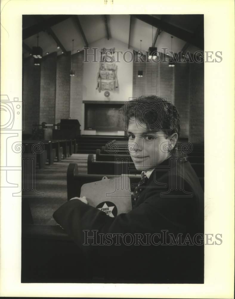 1989 Press Photo Benjamin Kupersmit at Tikvat Shalom Synagogue - Historic Images