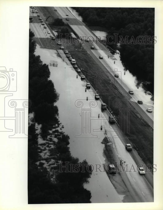 1991 Press Photo Interstate Highways - I-10 East floods - Historic Images