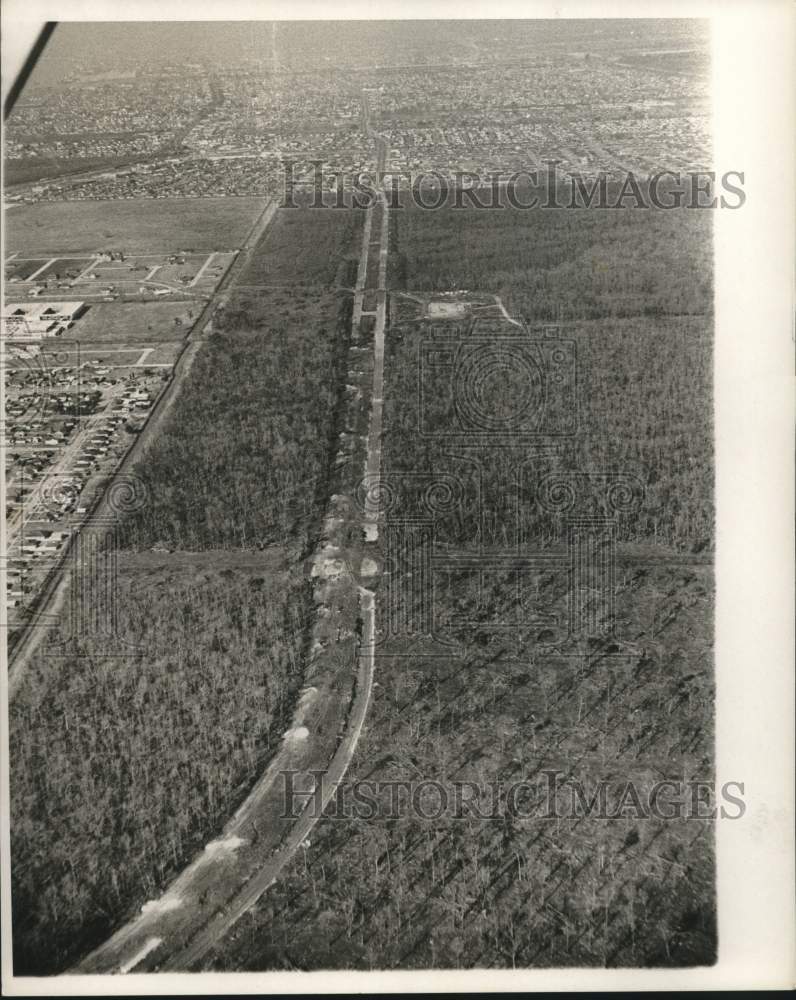 1967 Aerial view of Interstate 10 - Historic Images