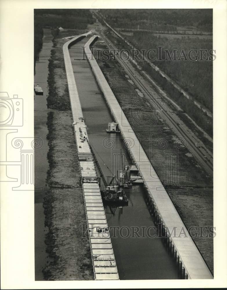 Press Photo Aerial view of the construction at Interstate - Historic Images