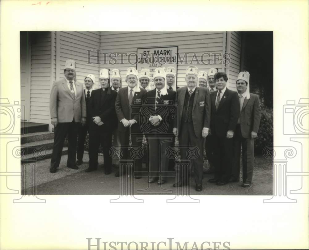 1989 Press Photo International Order of Alhambra held its Founder&#39;s Day Mass - Historic Images