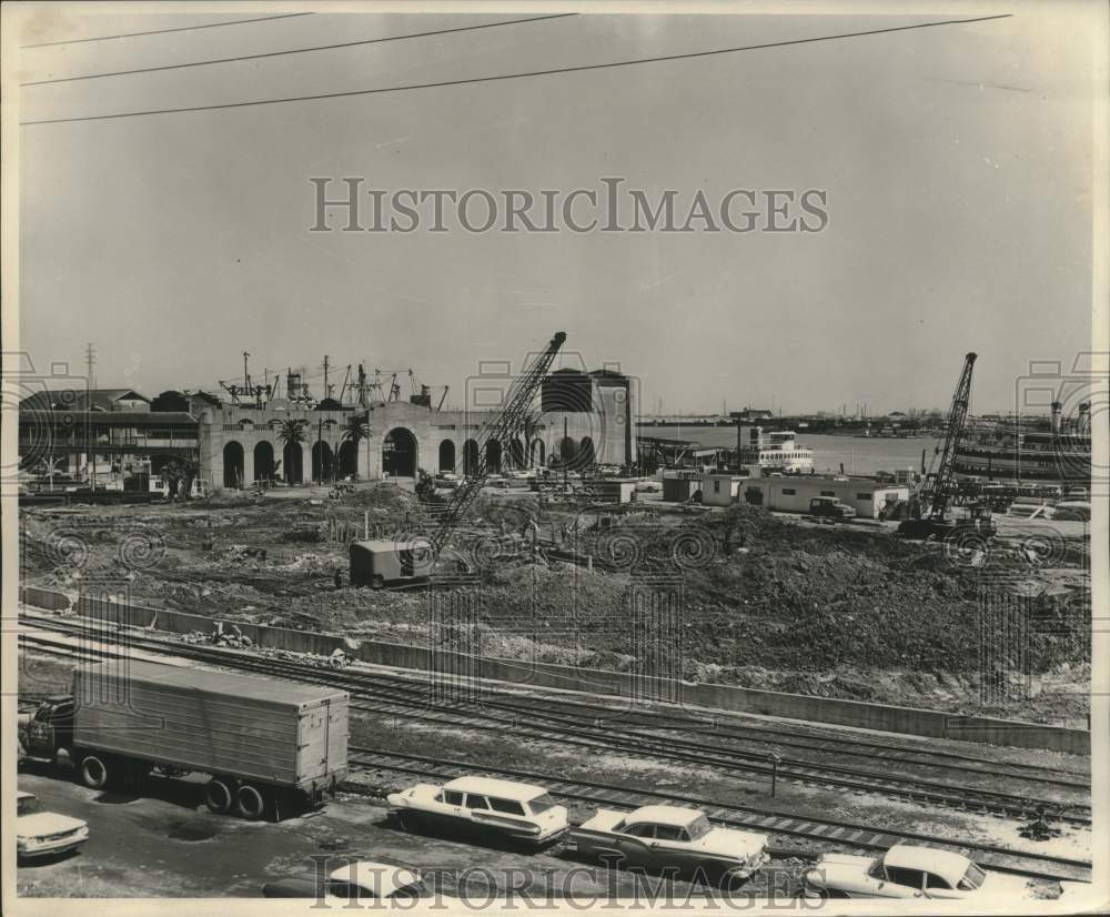 1964 Construction site of the International Trade Mart complex-Historic Images