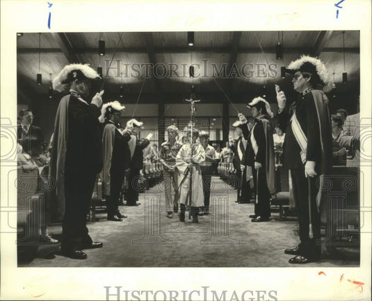 1981 Press Photo Knights of Columbus 100th anniversary at St. Joan of Arc Church- Historic Images