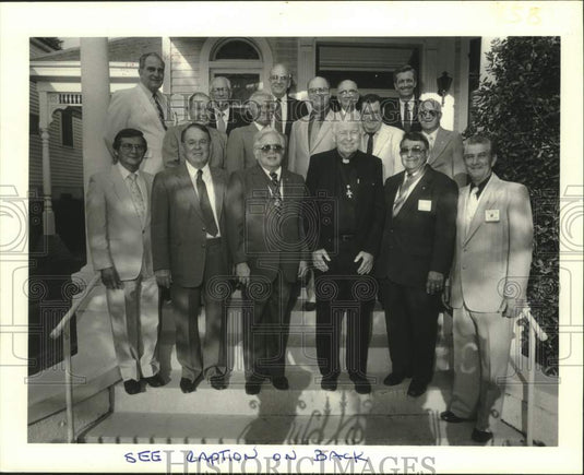 1988 Press Photo Newly installed members of the Santa Maria Council of Knights - Historic Images