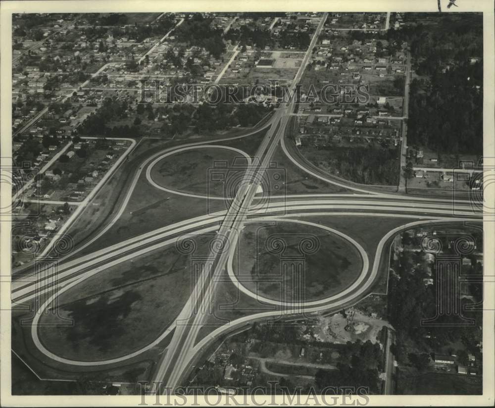 1966 Aerial view of Interstate-90 and 171- Interchange - Historic Images