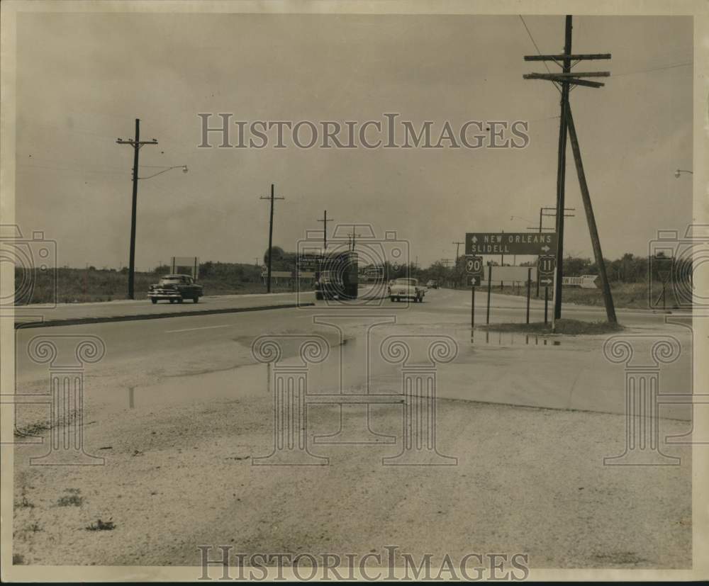 Press Photo Traffic on Interstate 90 to New Orleans. - Historic Images