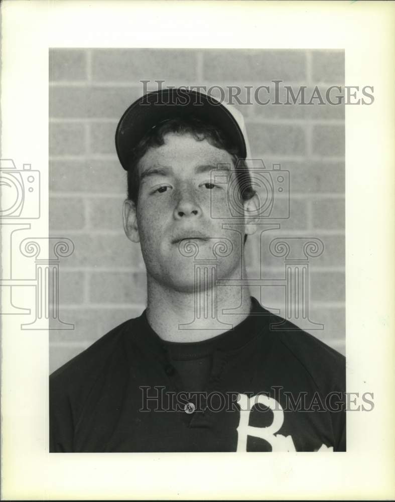 1989 Press Photo Mark LeBlanc, Brother Martin High School Baseball Player - Historic Images