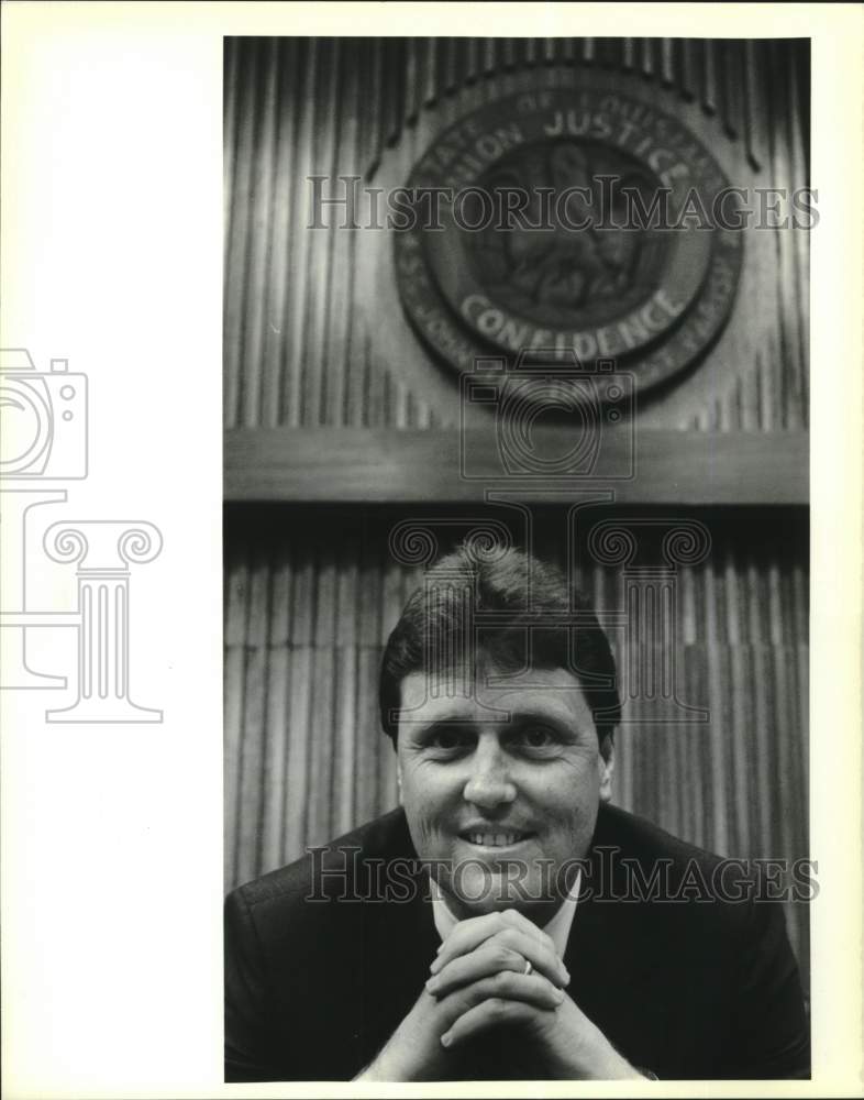 1989 Press Photo Steve Lee, St. John The Baptist Parish Council Chairman - Historic Images