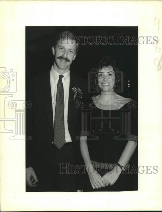 1989 Press Photo David and Tracy Leefe at Loyola Law School 75th Anniversary - Historic Images