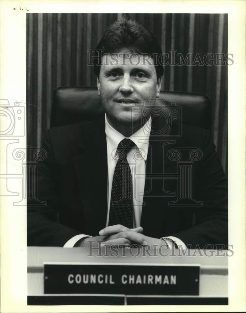 1989 Press Photo Steve Lee, new St. John the Baptist Parish Council Chairman - Historic Images