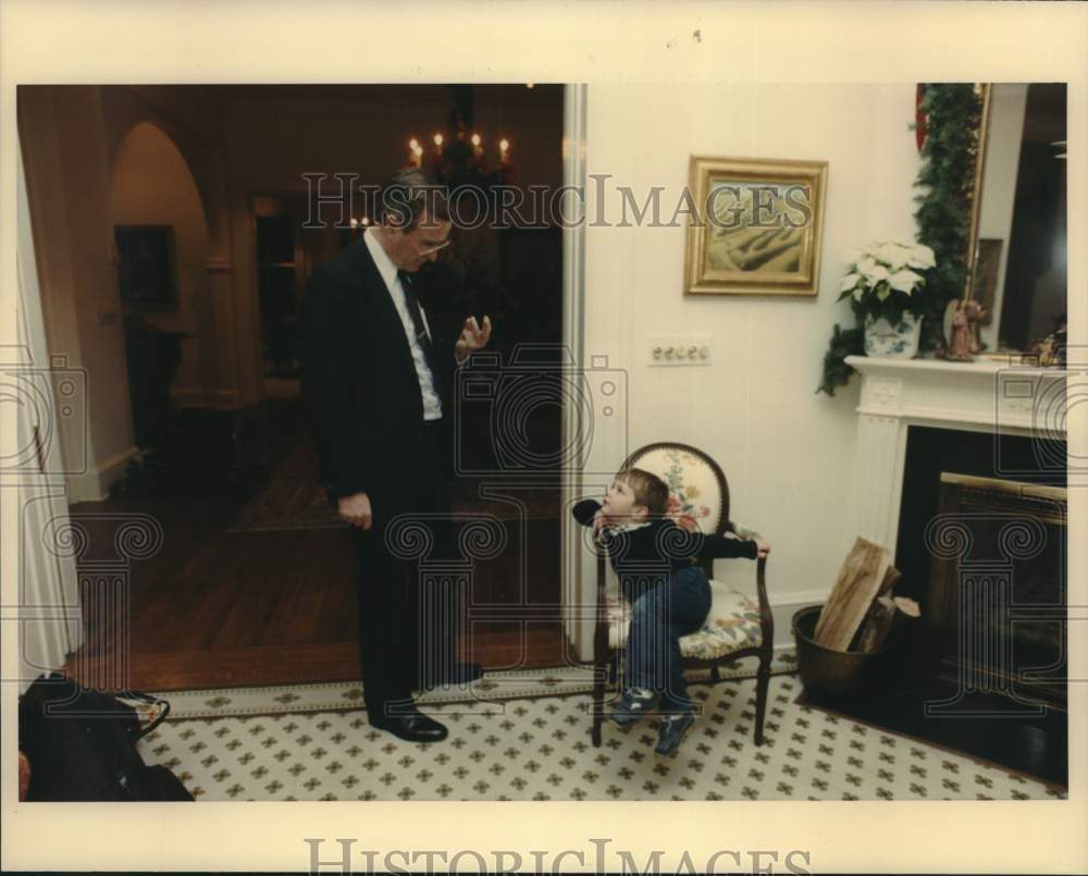 1987 Press Photo Sam Leblond at the White House - Historic Images