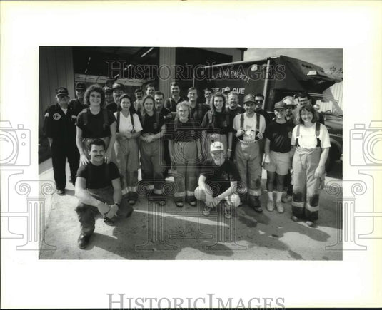1993 Press Photo The Laplace Volunteer Fire Department's Fire Fighter's Academy - Historic Images