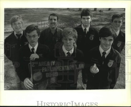1988 Press Photo Lee Road Junior High's Future Farmers America Parliamentary - Historic Images