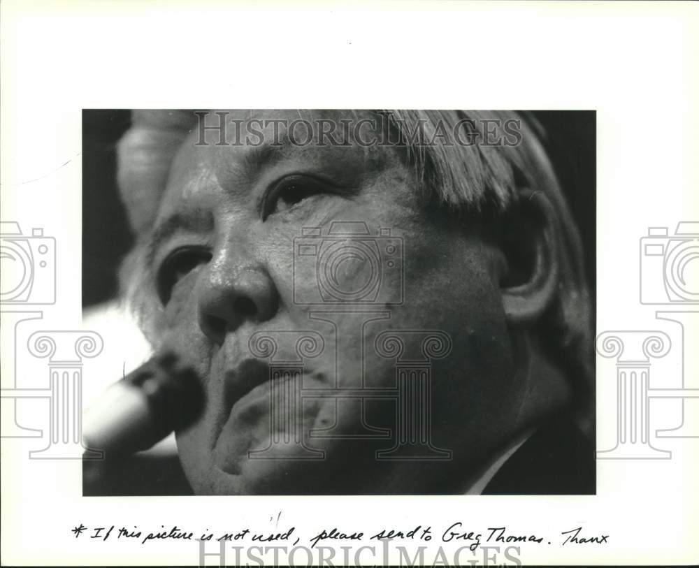 1992 Press Photo Jefferson Parish Sheriff Harry Lee on tax proposal on new jail - Historic Images