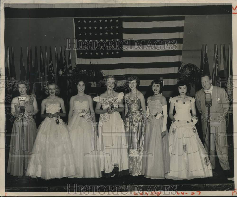 1949 Press Photo Winners -Six Prettiest 15-year-old girls hosted by Lux RadioWWL-Historic Images