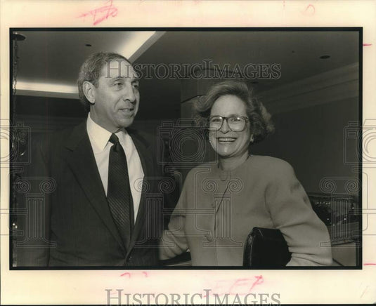 1990 Press Photo Buddy Jacobs & Grace Hudson at Jewish Endowment Event - Historic Images