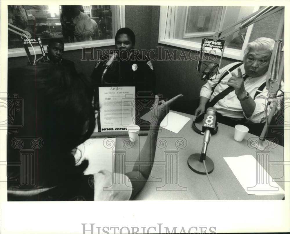 1995 Andre Trevigne &amp; Sheriff Harry Lee discuss gangs on the radio - Historic Images