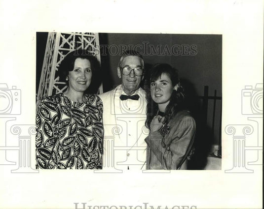 1988 Press Photo Lorrelei Jackson, John Jackson & Hilary Jackson, Black Tie Gala - Historic Images