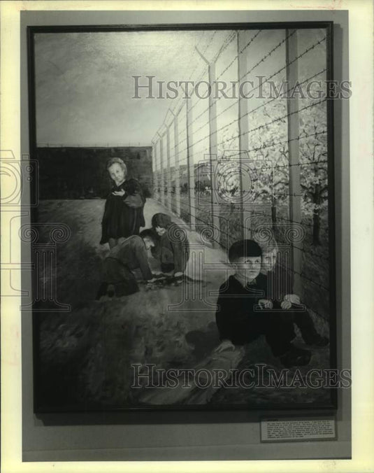 1990 Press Photo "Daydreaming" Painting By Adolph Klundt - Historic Images
