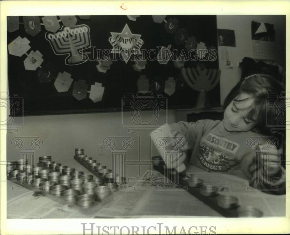 1988 Press Photo Shira Stokar at Lakeshore Hebrew Day School, Metairie - Historic Images