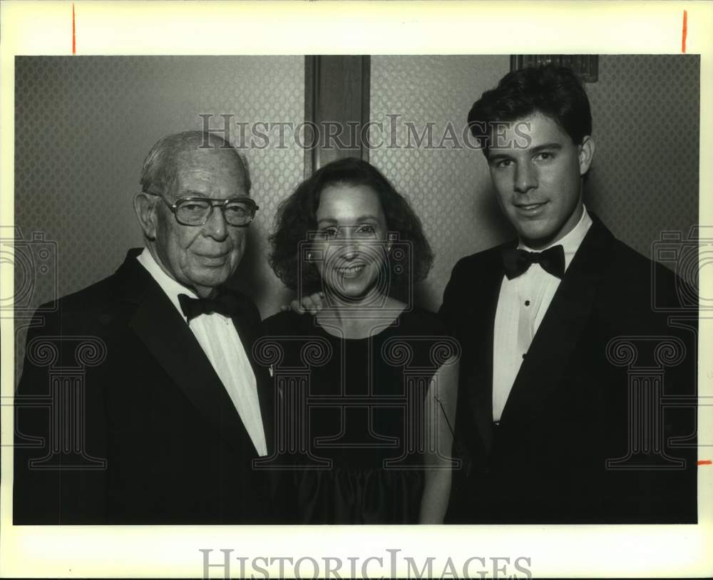 1987 Press Photo Herman Kohlmeyer, Julie Kraft, Robert Bickhom at Black Tie Gala - Historic Images