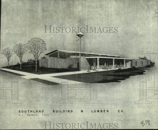 1961 Press Photo Architect's concept of Lakeside Baptist Church Metairie Court-Historic Images