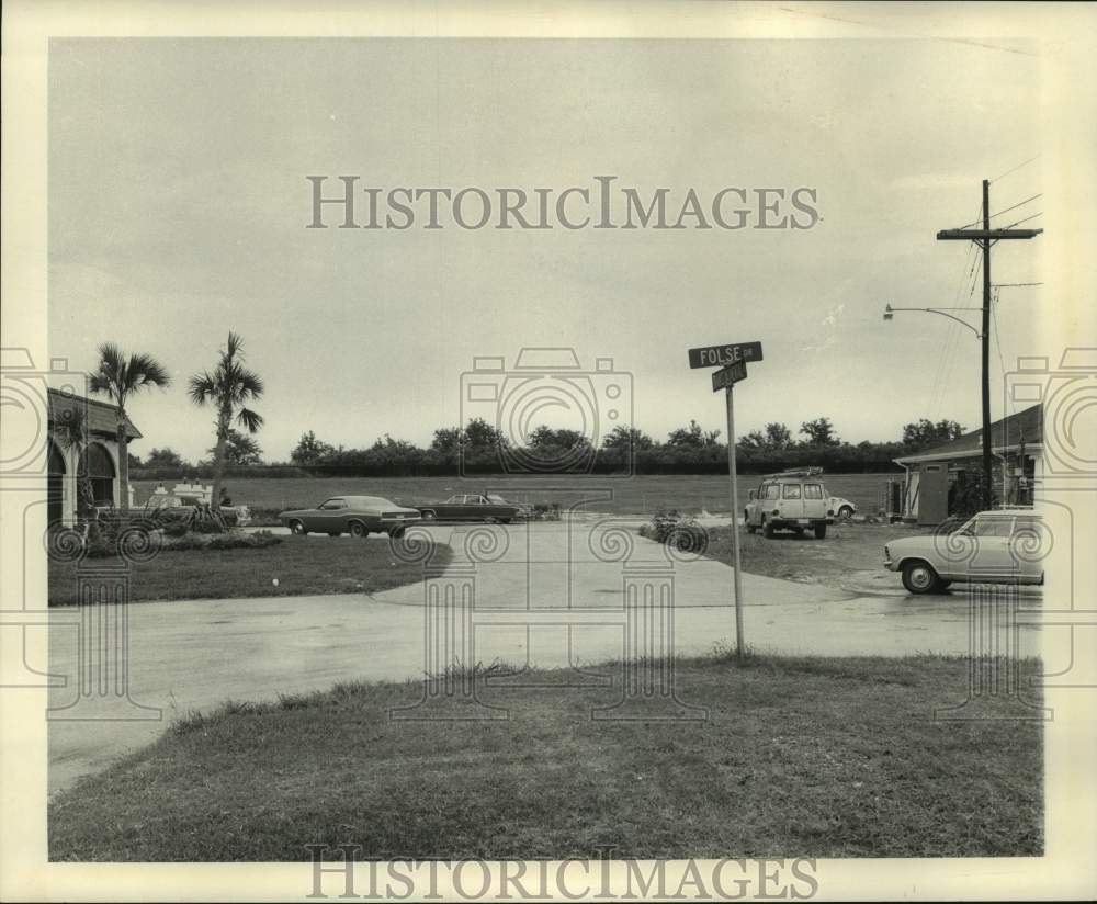 1973 Private drive on public land near the Lake Pontchartrain Levee - Historic Images