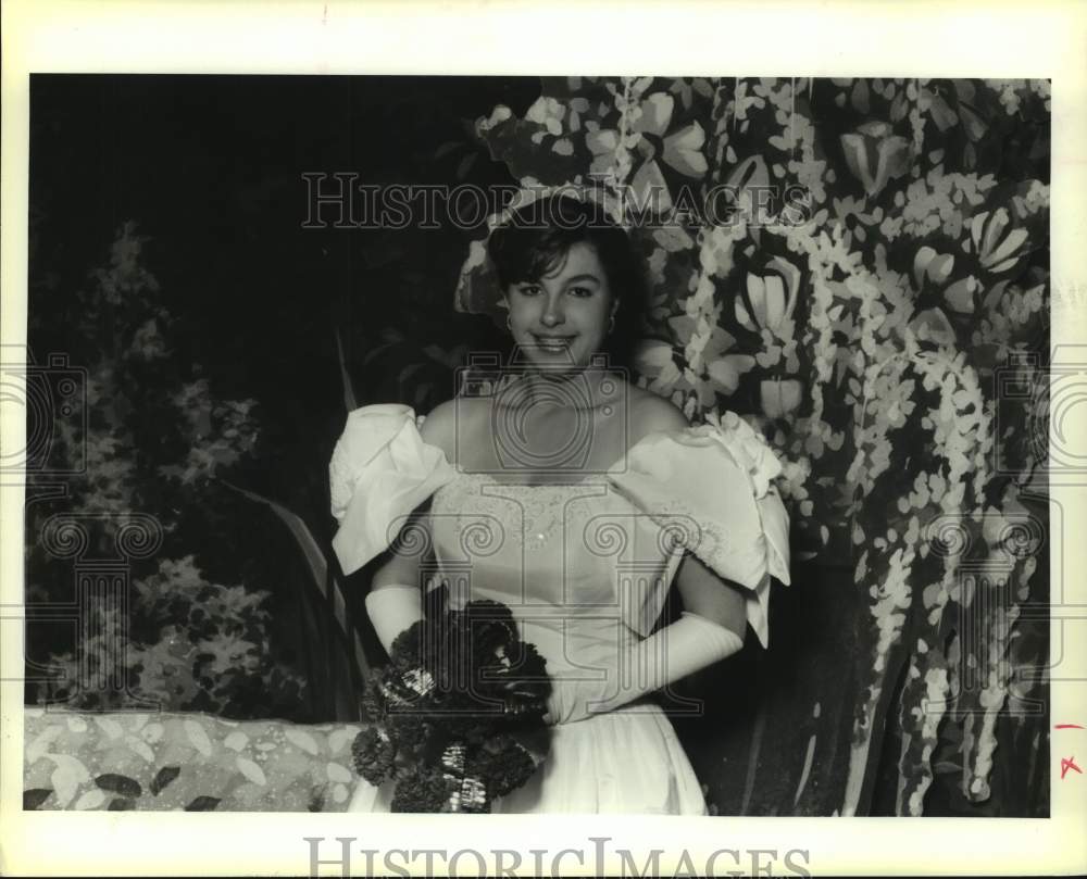 1990 Press Photo Lizette Koerner at the Harlequins Ball - Historic Images